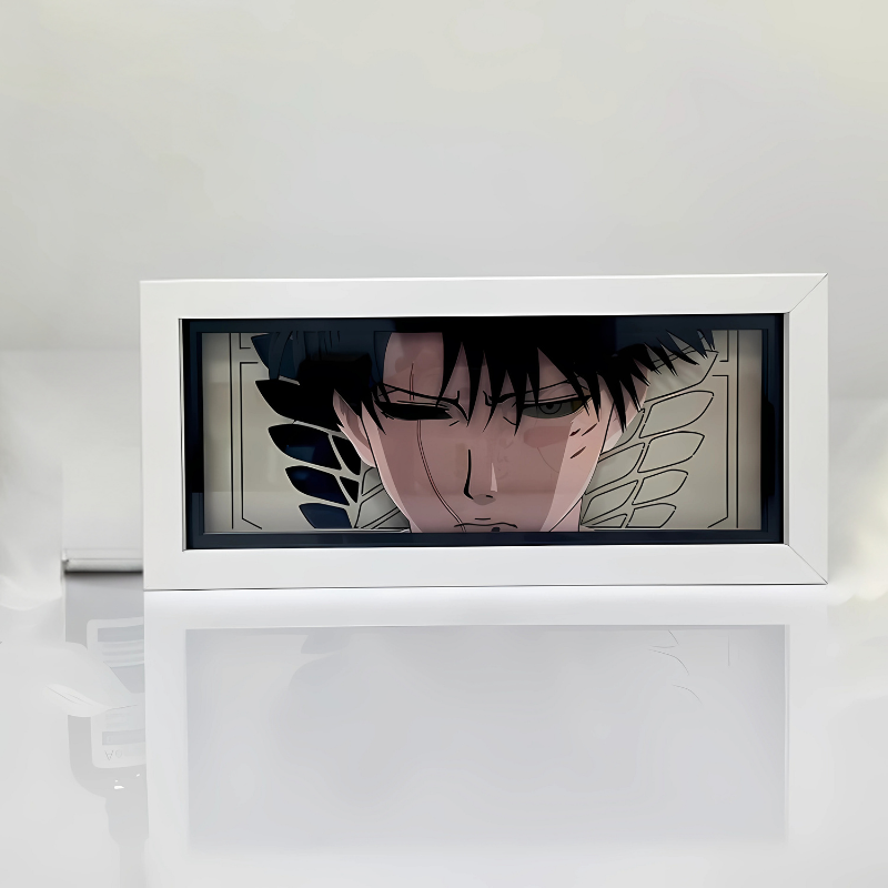 Cadre LED Lumineux L'Attaque des Titans Levi Ackerman regard