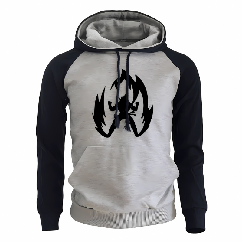Exprimez votre esprit de guerrier avec ce sweat à capuche au style épuré et audacieux. Doté d’un design Saiyan navy, parfaitement intégré sur la poitrine grise, ce sweat incarne la puissance et la détermination des personnages emblématiques de Dragon Ball Z. Le mélange des tons gris et noir offre un contraste élégant, idéal pour un look décontracté mais affirmé. Confortable et chaud, il est parfait pour les journées fraîches ou les sessions sportives.