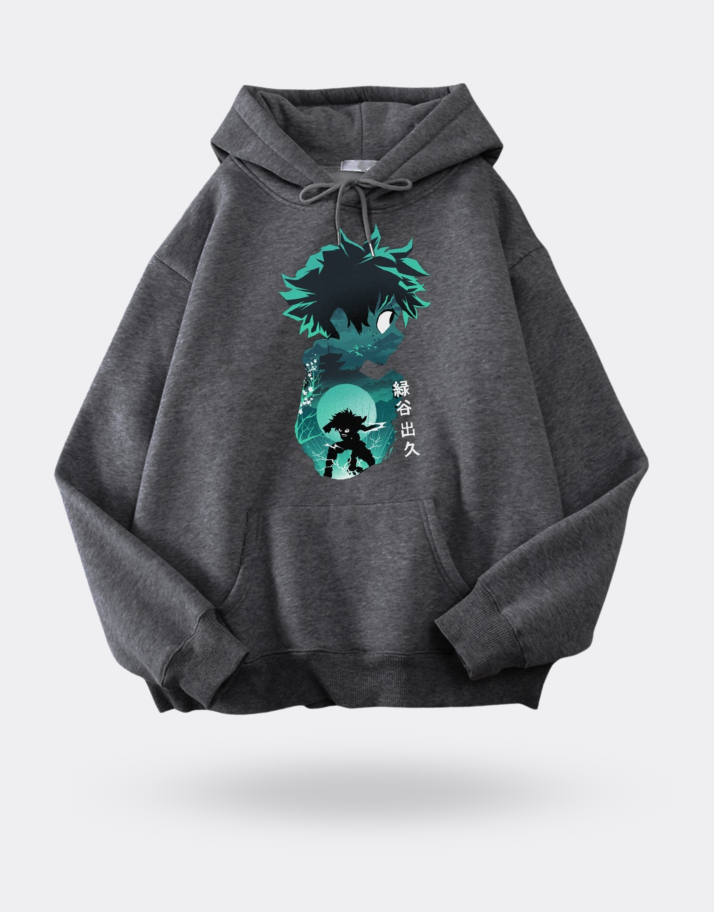 My Hero Academia Izuku Midoriya full moon gray sweatshirt Vultech