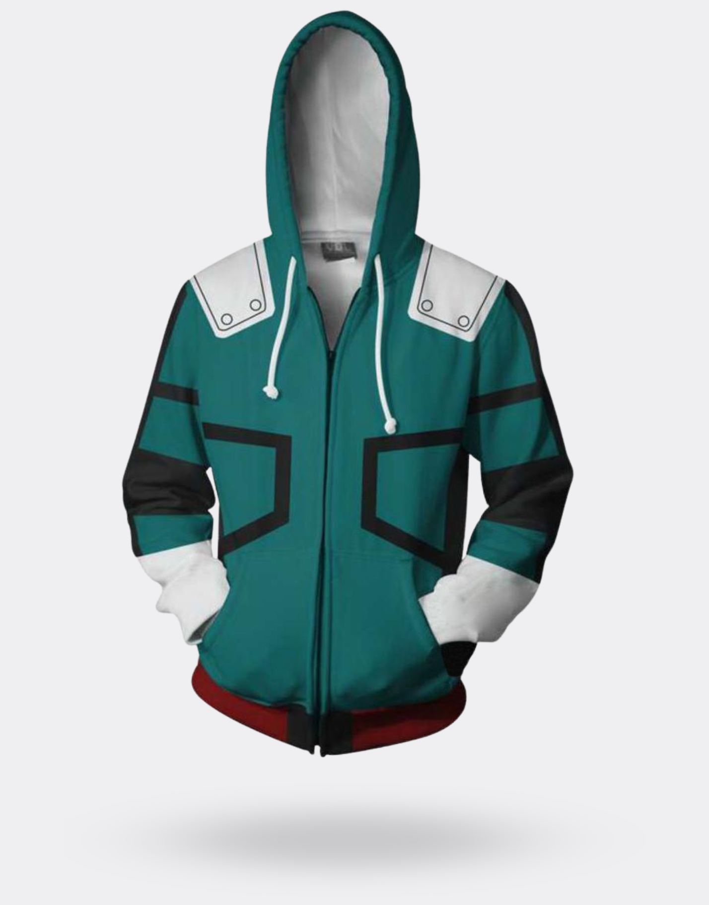 Sweat Zippé My Hero Academia Izuku vert et noir