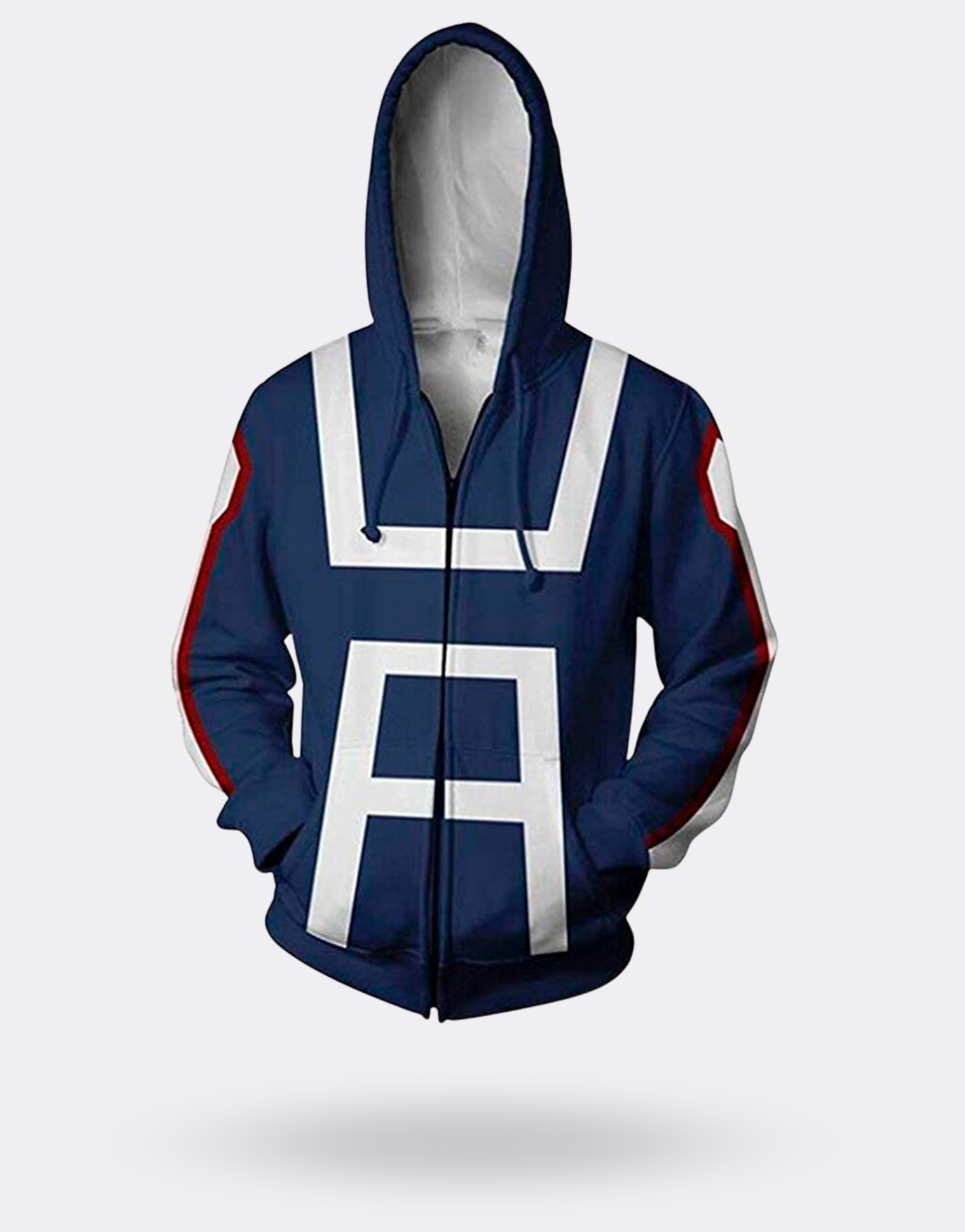 Sweat Zippé My Hero Academia Shoto bleu blanc et rouge