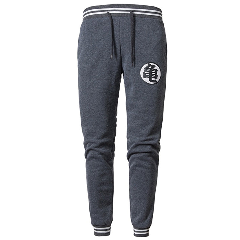 Pantalon jogging manga gris foncé dragon ball z kanji kame
