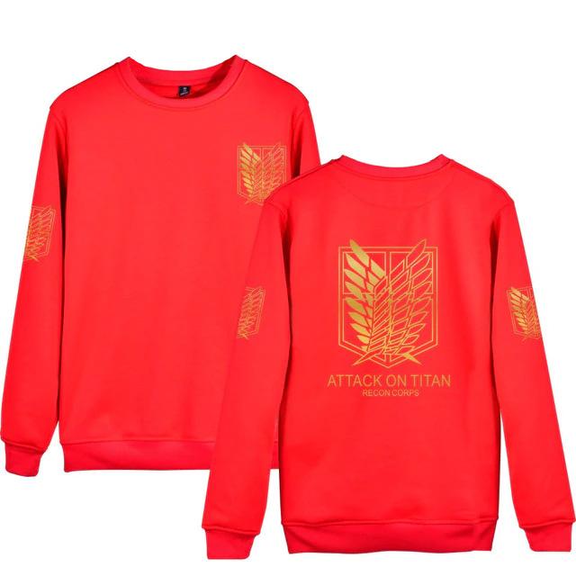 Manga Attack on Titan Exploration Battalion Sweatshirt with Gold Badge