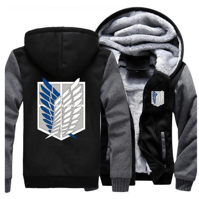 Veste polaire manga à capuche L'attaque des titans