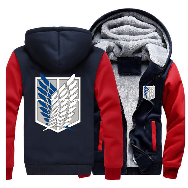 Veste polaire manga à capuche L'attaque des titans