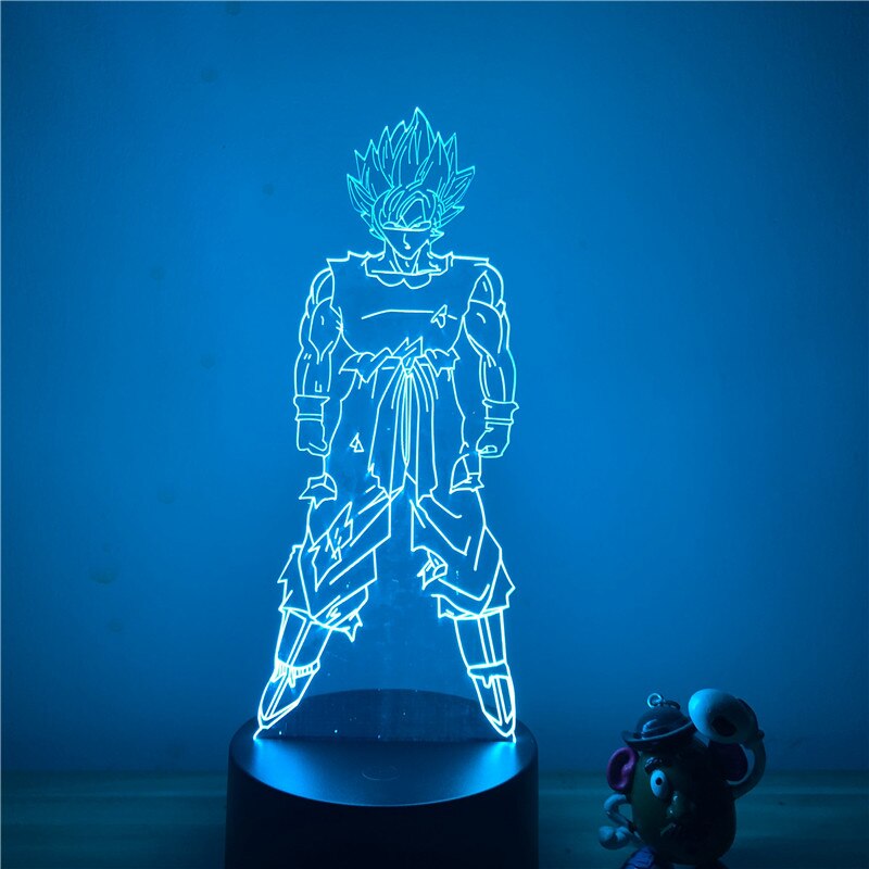 Lampe LED 3D Dragon ball Goku SSJ