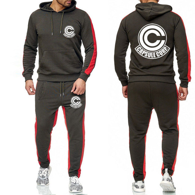 Jogging manga gris logo capsule corp