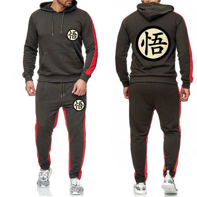 Jogging manga gris kanji go