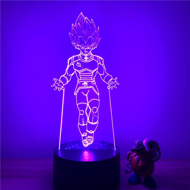 Lampe LED 3D Dragon ball prince Vegeta
