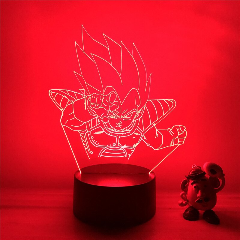 Lampe LED 3D Vegeta Dragon ball