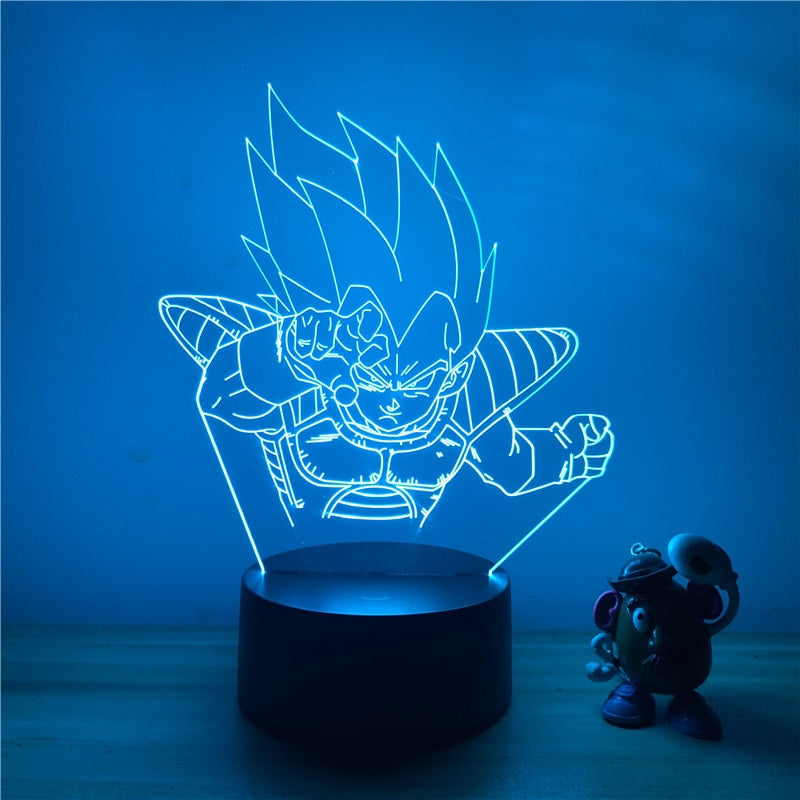 Lampe LED 3D Vegeta Dragon ball