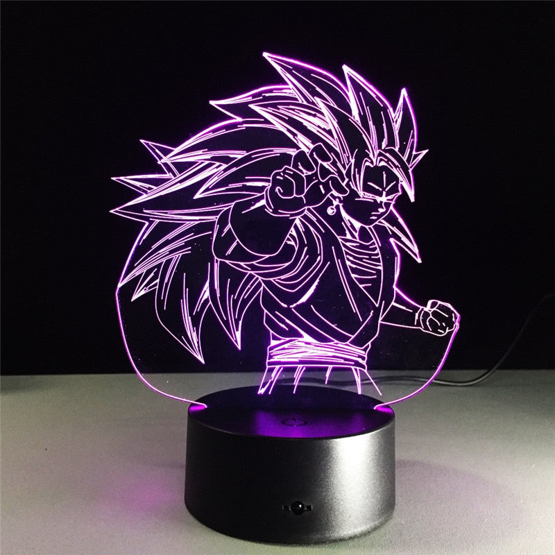 Lampe LED 3D Dragon ball Goku super saiyan 3