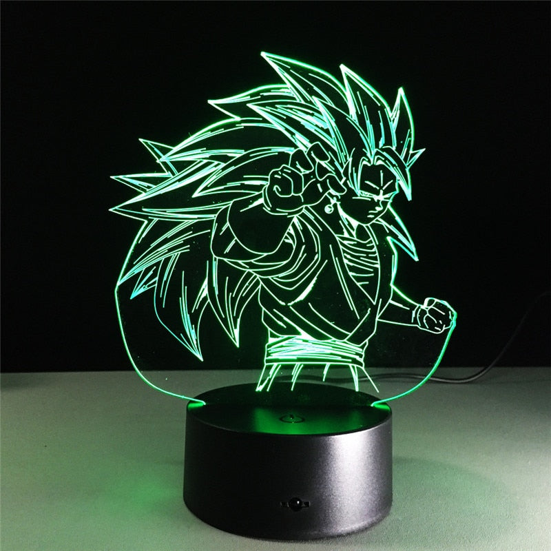 Lampe LED 3D Dragon ball Goku super saiyan 3