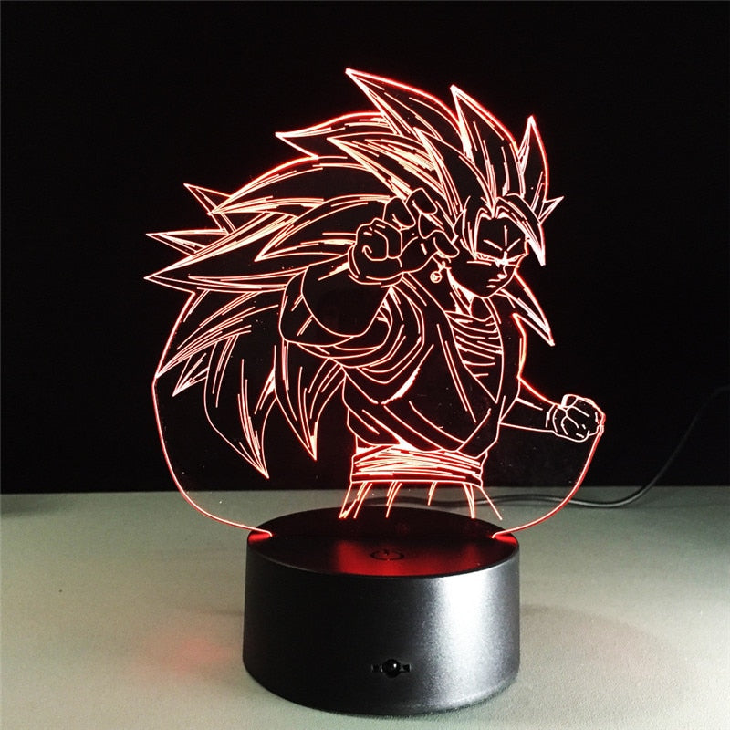 Lampe LED 3D Dragon ball Goku super saiyan 3