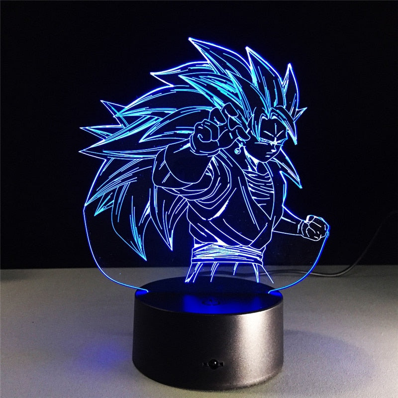 Lampe LED 3D Dragon ball Goku super saiyan 3