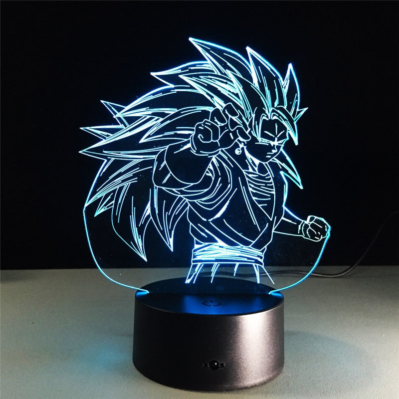 Lampe LED 3D Dragon ball Goku super saiyan 3
