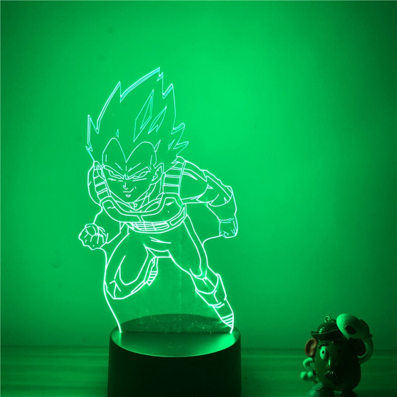 Lampe LED 3D Dragon ball Saiyan Vegeta