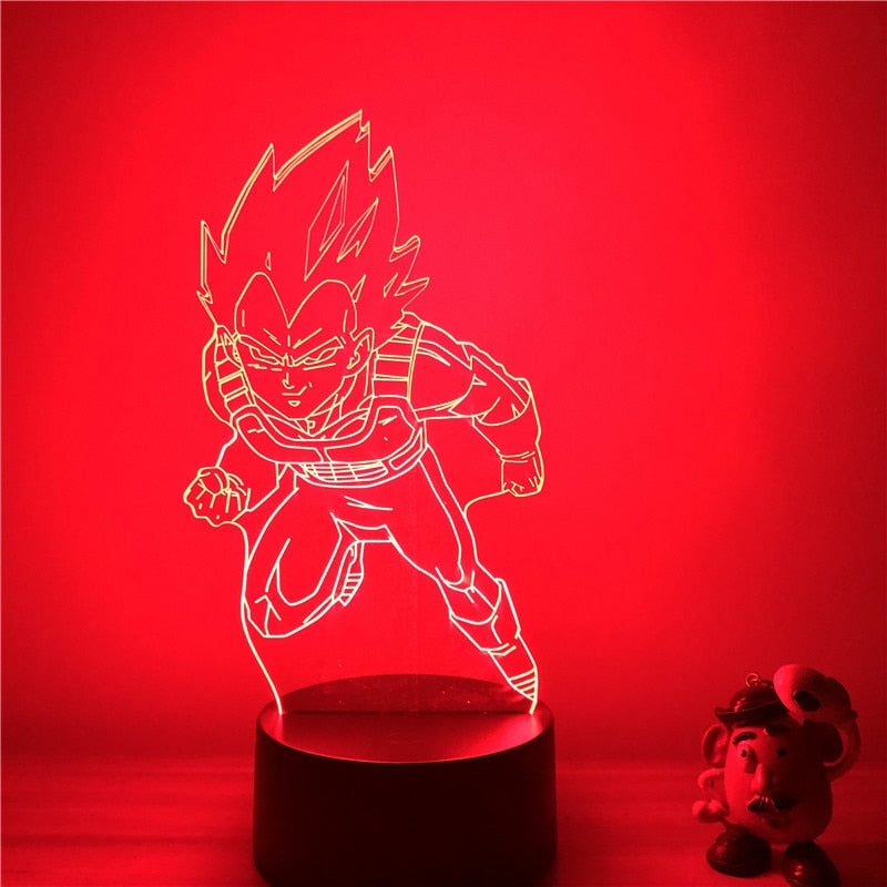 Lampe LED 3D Dragon ball Saiyan Vegeta