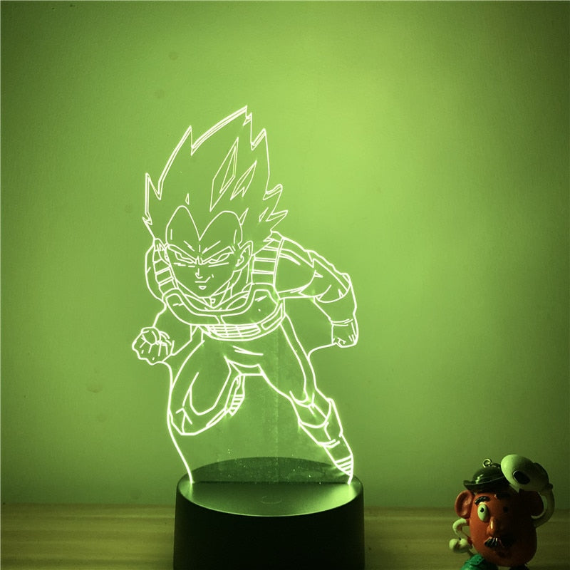 Lampe LED 3D Dragon ball Saiyan Vegeta