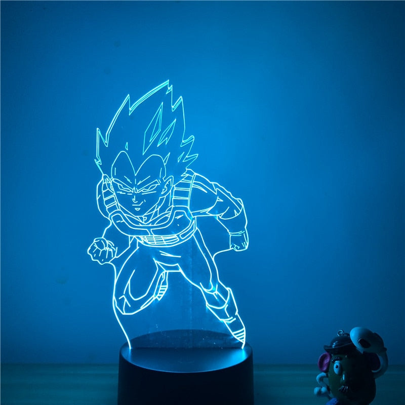 Lampe LED 3D Dragon ball Saiyan Vegeta