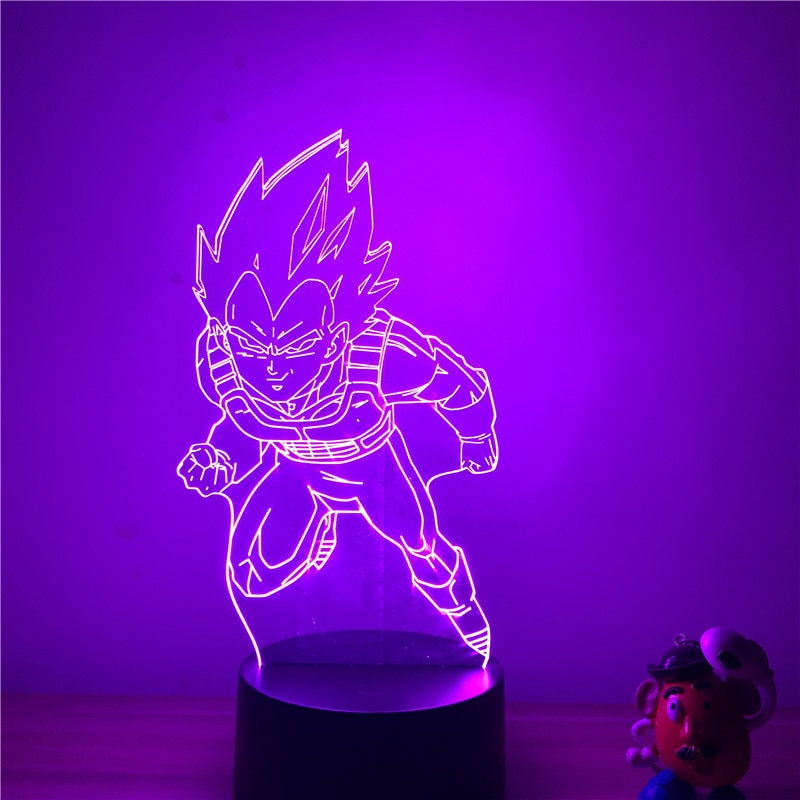 Lampe LED 3D Dragon ball Saiyan Vegeta
