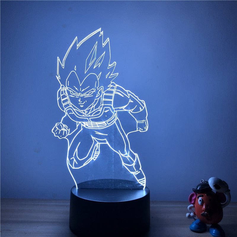 Lampe LED 3D Dragon ball Saiyan Vegeta