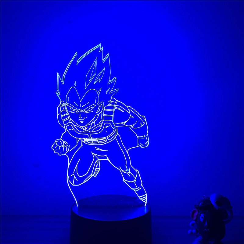 Lampe LED 3D Dragon ball Saiyan Vegeta