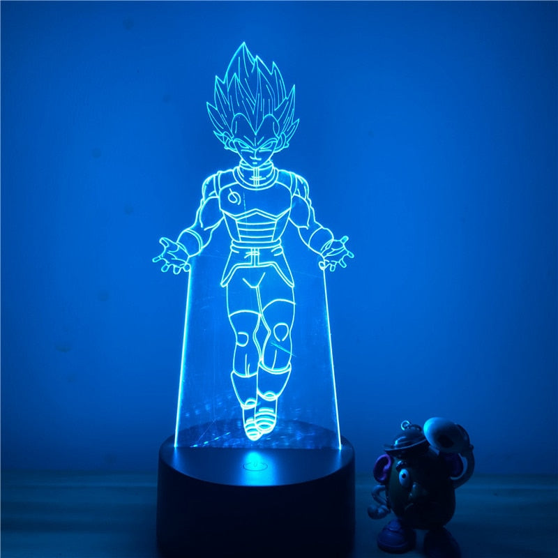 Lampe LED 3D Dragon ball prince Vegeta