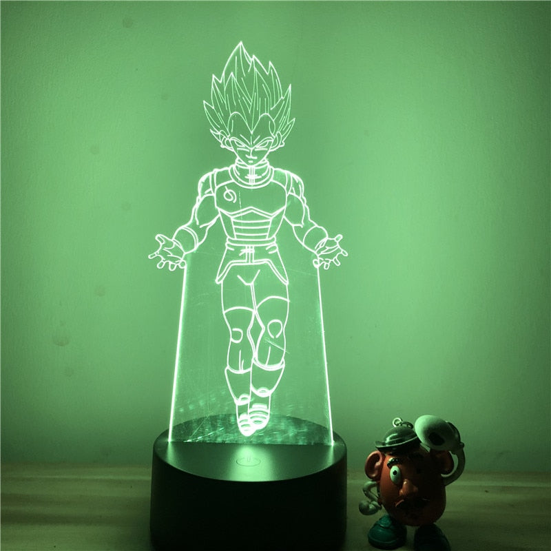 Lampe LED 3D Dragon ball prince Vegeta