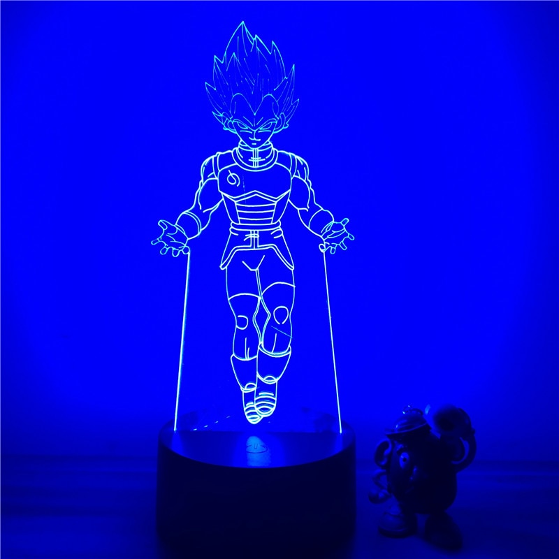Lampe LED 3D Dragon ball prince Vegeta