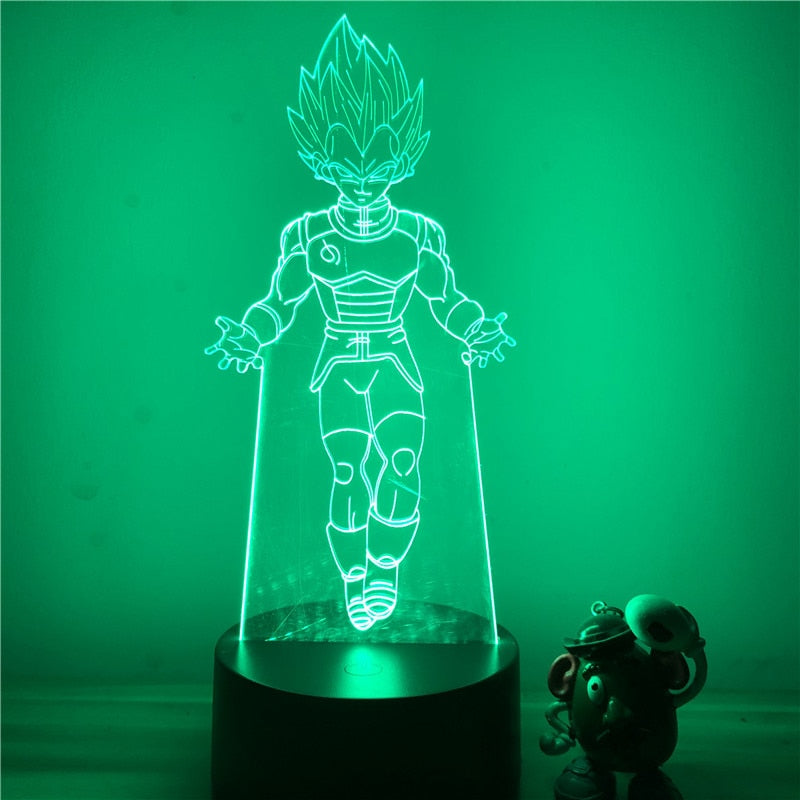 Lampe LED 3D Dragon ball prince Vegeta