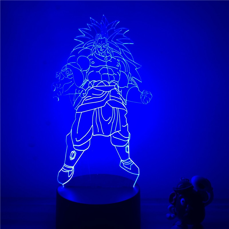 Lampe LED 3D Dragon ball Broly SSJ légendaire