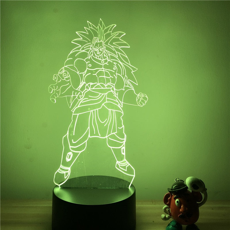 Lampe LED 3D Dragon ball Broly SSJ légendaire