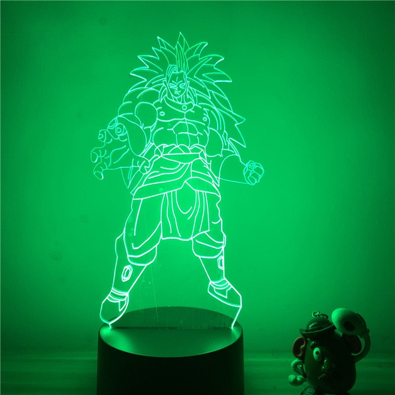 Lampe LED 3D Dragon ball Broly SSJ légendaire