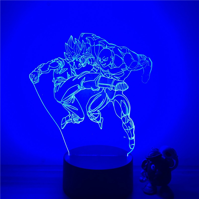 Lampe LED 3D Dragon ball Goku vs Jiren le gris