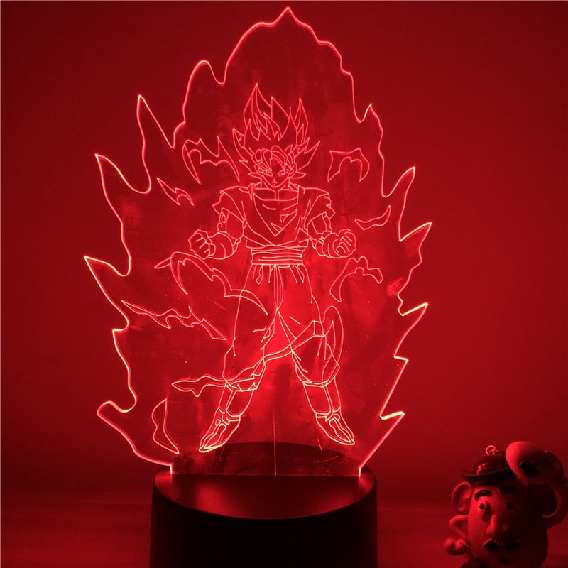 Lampe LED 3D transformation Saiyan