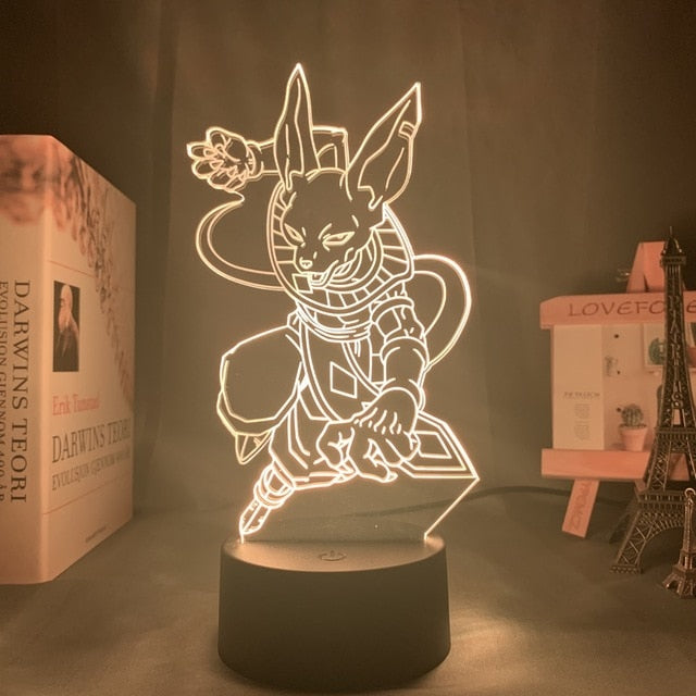 Lampe LED 3D Dragon ball Beerus