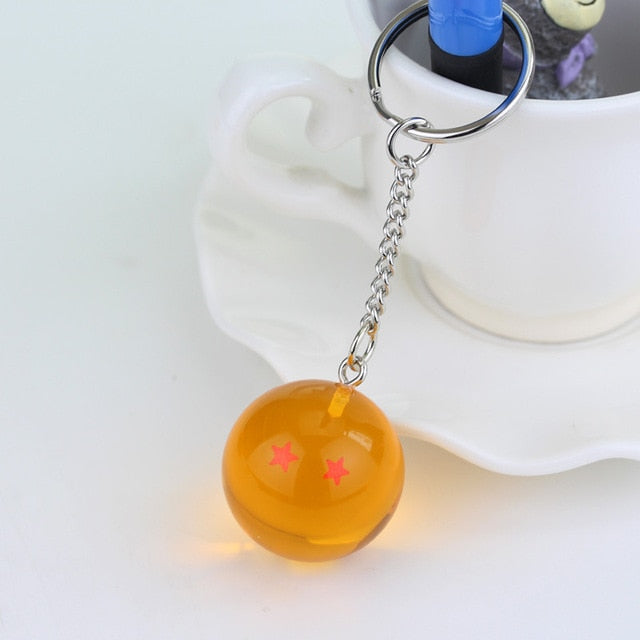 Porte clef boule de cristal 2 étoiles dragon ball z