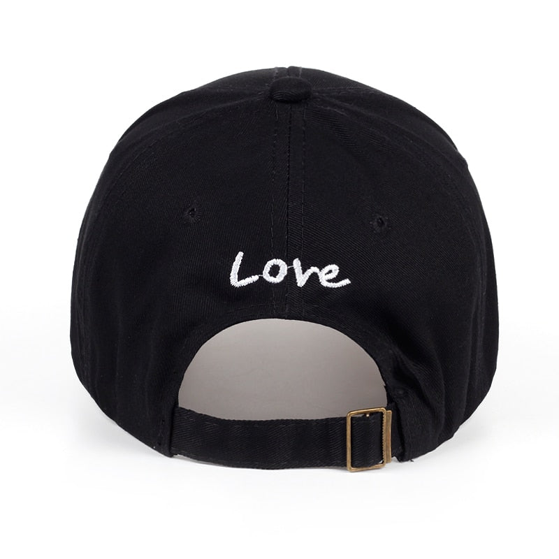 Casquette noir love Streetwear vue arrière