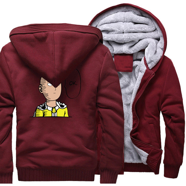 VESTE MANGA POLAIRE SAITAMA ONE PUNCH MAN OK