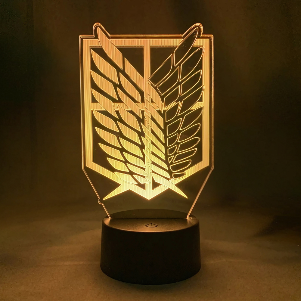 3D LED Lamp ATTACK ON TITAN Exploration Battalion Badge