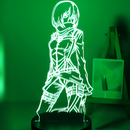 Lampe LED 3D Mikasa Ackerman L'Attaque des Titans