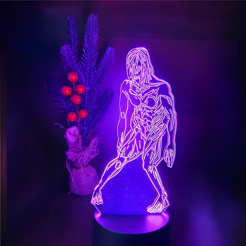 Lampe LED 3D Titan Féminin L'Attaque des Titans