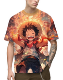 One Piece Luffy Happy Manga T-Shirt