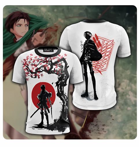 T-shirt Levi Ackerman Samurai Attaque des Titans