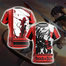 T-shirt Mikasa Ackerman Design Rouge Intense