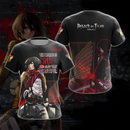 T-shirt Attack on Titan Mikasa Ackerman et sa célèbre citation