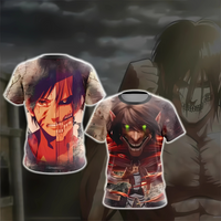 T-shirt Attack on Titan Eren Jäger et le Titan Assaillant