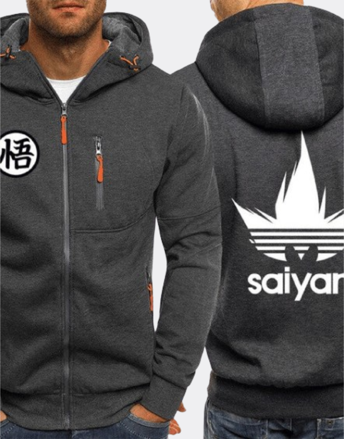 Manga hooded sweatshirt Logo Saiyan Dragon ball Z