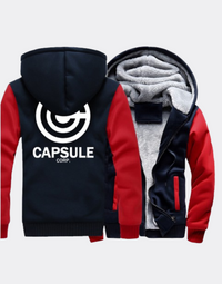 Veste manga polaire rouge DBZ capsule corp